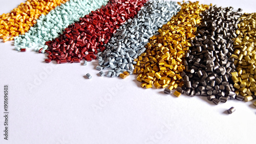 Obraz na płótnie Color masterbatch, colorful masterbatch consists of additives and color pigments