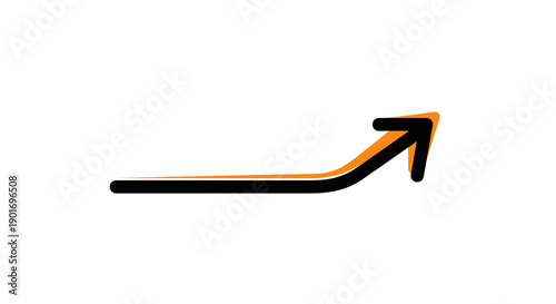 Graphic Arrow Illustration Showing Upward Trend and Business Growth Concept