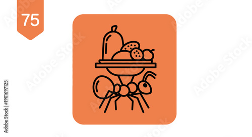 Ant Carrying Food Icon
