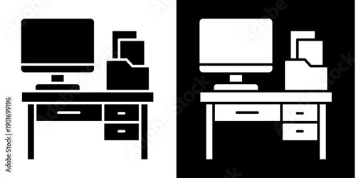 Workspace  Icon Set White Glyph Style Collection