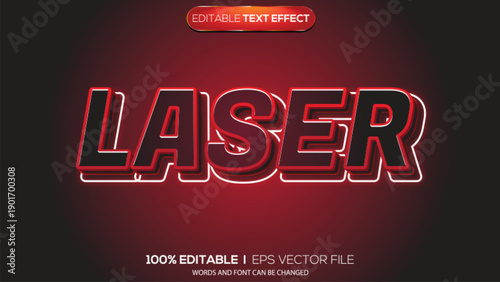 3d text effect laser theme