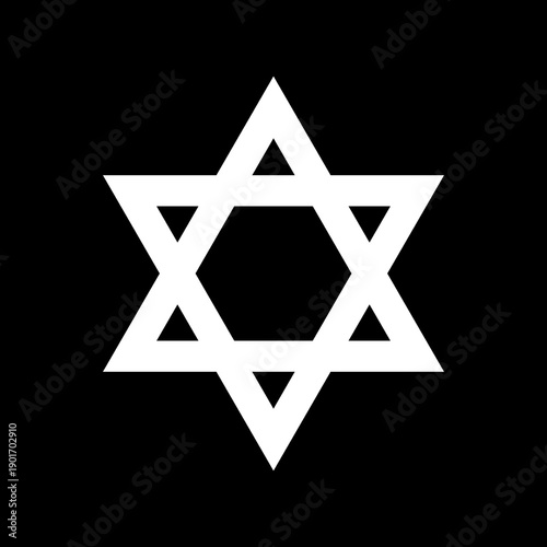 Minimal geometric star icon with symmetrical design, isolated on white background. Suitable for logos, branding, apps, print design and graphic projects.