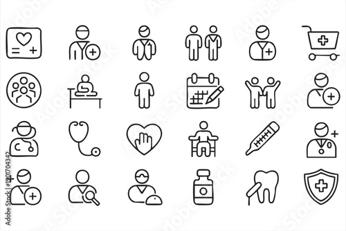 Medical UI Icons Collection for Health Apps and Infographics