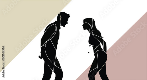 silhouette of a young woman