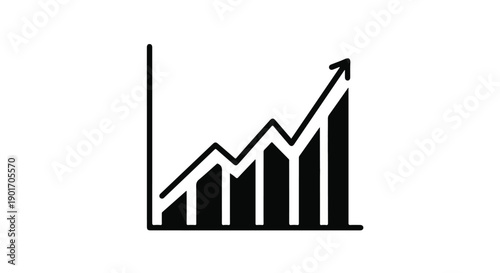 business graph with arrow