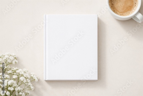 Book Cover Mockup for Professional Publishing Presentation Top View