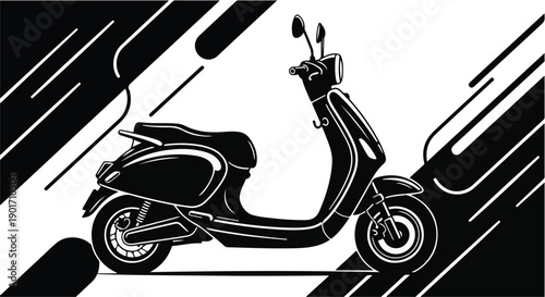 motorcycle on black background