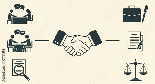 Business Deal Handshake Agreement Partnership Concept.