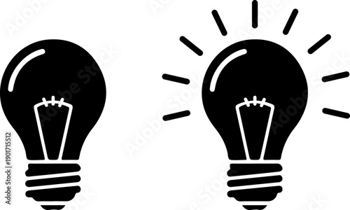 Innovative ideas with light bulb icons for business concepts