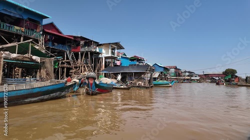 Cruising past the floating village of Kampong Phluk near Siem Reap in Cambodia.