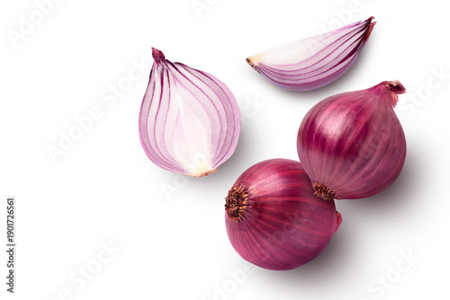 Slika na platnu red onion isolated on white background