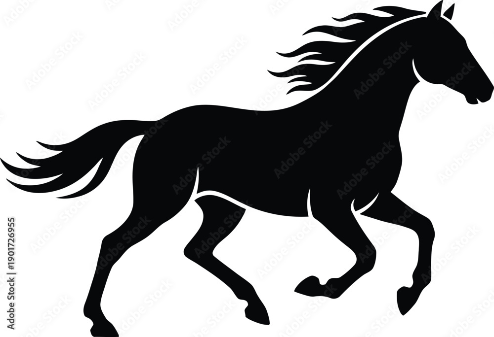 Obraz premium horse silhouette vector