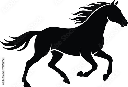 horse silhouette vector