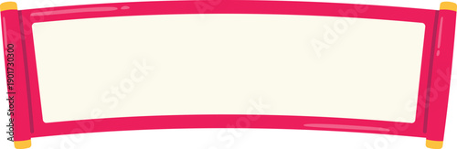 Horizontal Scroll Chinese New Year Text Box Frame Banner
