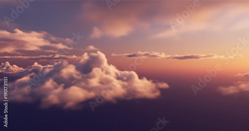 Wallpaper Mural Aerial View of Clouds at Sunset. Torontodigital.ca