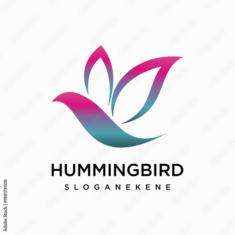 Fototapeta premium hummingbird logo