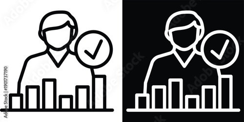 performance Two-tone version in black and white background