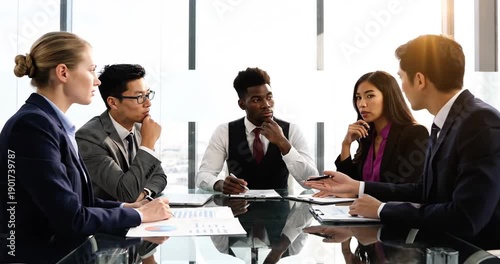 Wallpaper Mural Business Professionals in a Meeting. Torontodigital.ca