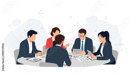 Diverse Business Team Meeting in Modern Office, Brainstorming Ideas