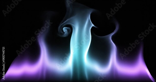 Wallpaper Mural Colorful flame on black background. Torontodigital.ca