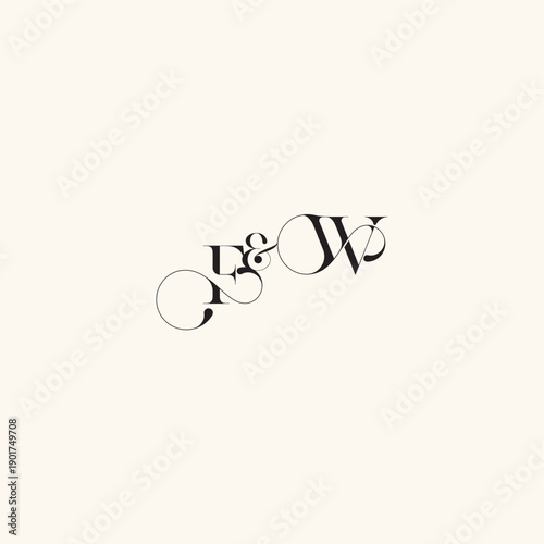 elegancy and beauty in one look WF with monogram concept letter wedding caligraphic logo