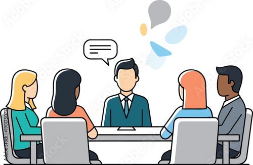 Business Professional Meeting and Group Communication