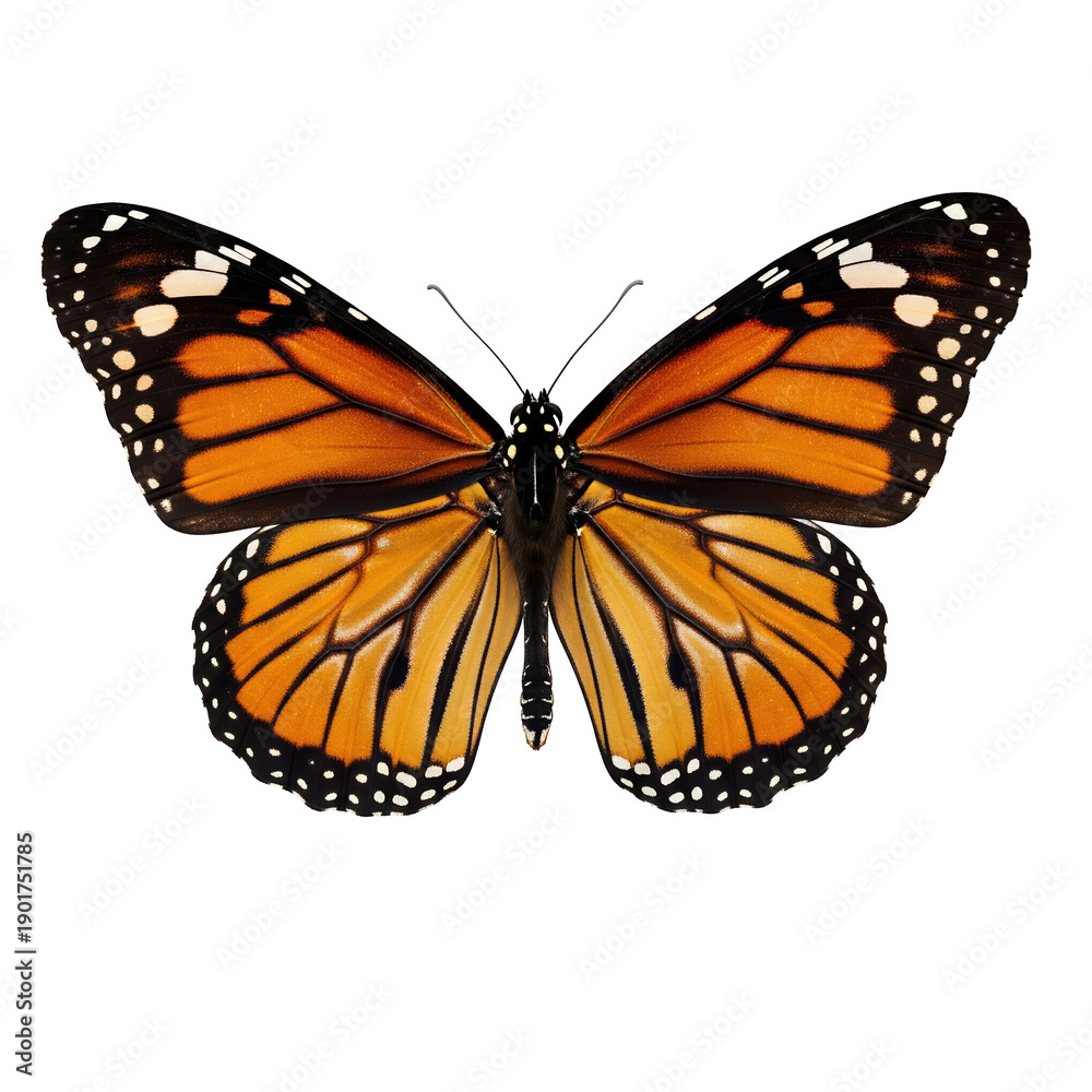 Obraz premium Monarch Butterfly Isolated on Transparent Background