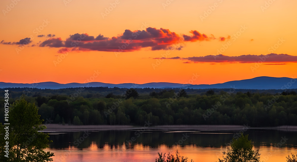 Fototapeta premium sunset in the mountains