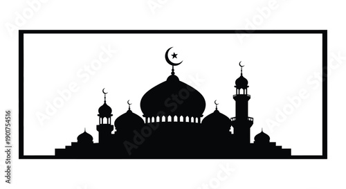 Ramadan Mosque Silhouette City Center Courtyard