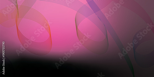 Abstract dark wave background with magenta and black grainy texture