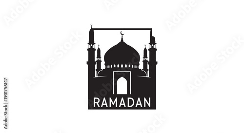 Ramadan Mosque Cityscape Silhouette Graphic