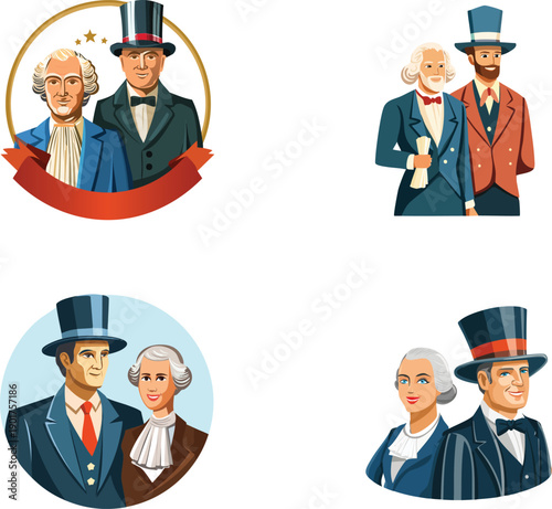 Image of George Washington and Abraham Lincoln.