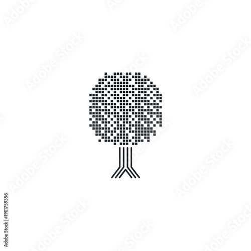 AI random seed icon. Digital seed sprouting binary code leaves. Generative art parameter and starting point symbol vector illustration.