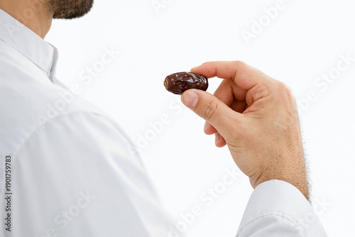Muslim Man Holding Dates