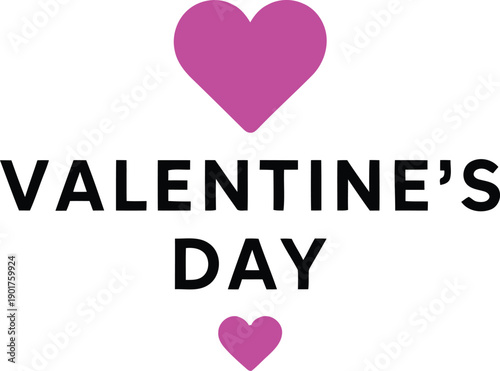 Valentine's day heart illustration with bold text