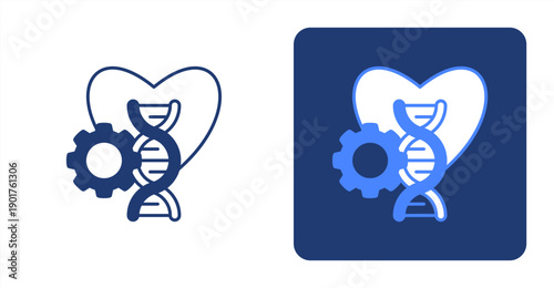 Biomedical Engineering icon, with contrast background.