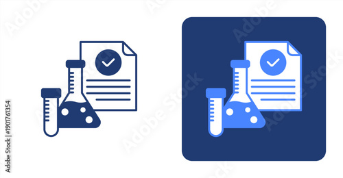 Clinical Laboratory icon, with contrast background.