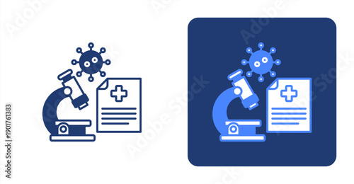 Medical Research icon, with contrast background.