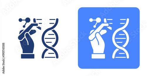 Genetic Science icon, with contrast background.