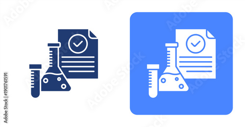 Clinical Laboratory icon, with contrast background.