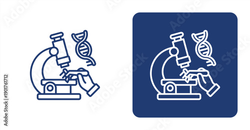Pathology Science icon, with contrast background.