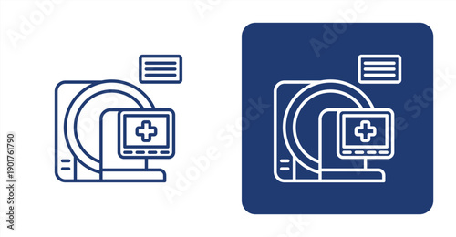Medical Imaging icon, with contrast background.