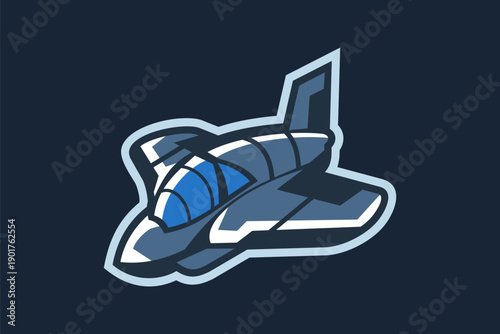 German WWII rocket-powered interceptor aircraft vector illustration. 