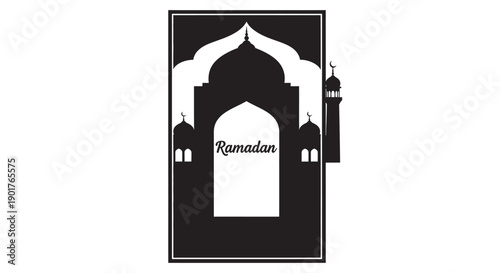 Ramadan Mosque Icon Silhouette Decoration