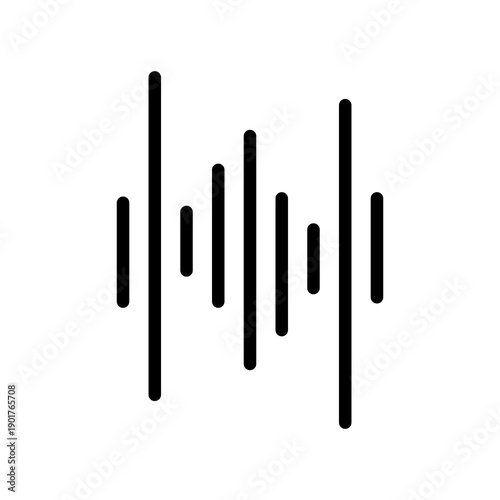 Sound wave icon. Sound wave vector icon. Audio signal symbol.