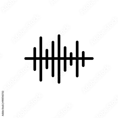 Sound wave icon. Sound wave vector icon. Audio signal symbol.