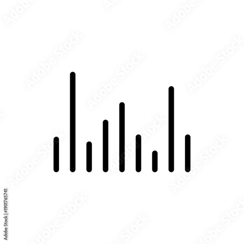 Sound wave icon. Sound wave vector icon. Audio signal symbol.