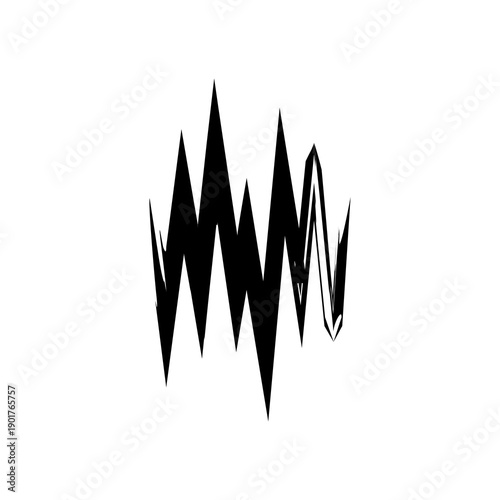Sound wave icon. Sound wave vector icon. Audio signal symbol.