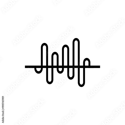 Sound wave icon. Sound wave vector icon. Audio signal symbol.