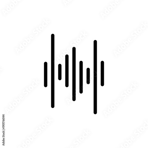 Sound wave icon. Sound wave vector icon. Audio signal symbol.